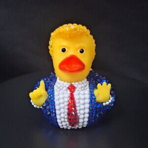Bedazzled President Trump Rubber Duck, Trump Bling, Donald Trump Duck